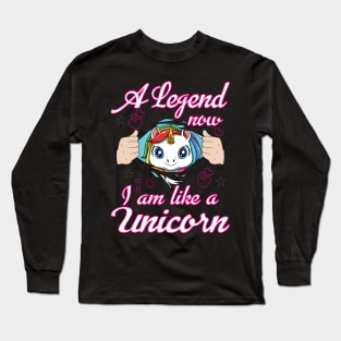 Cute Unicorn Funny Saying Pretty Rainbow Colors Fairytale Long Sleeve T-Shirt